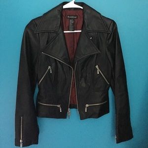 Bebe Cropped Leather Jacket