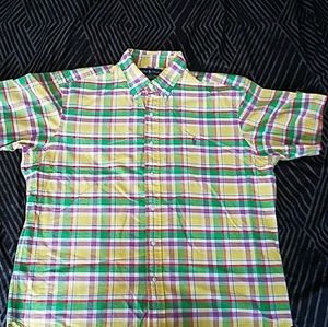 Short sleeve polo button down