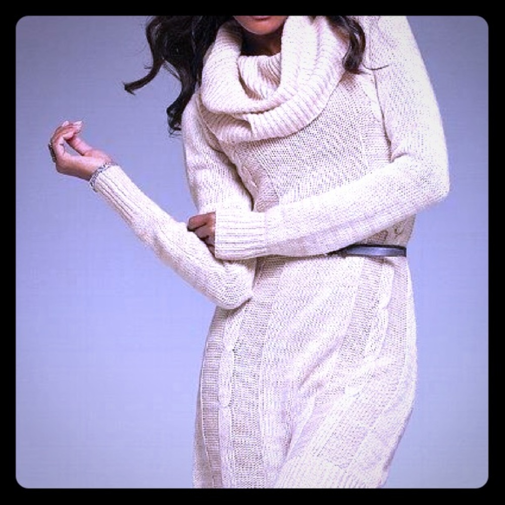 😍BLACK Victoria's Secret Cowl Neck Sweater Dress