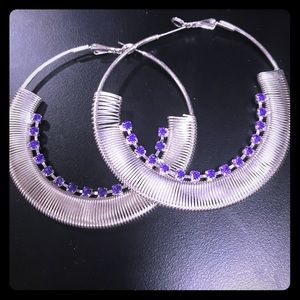 Silver hoop earrings