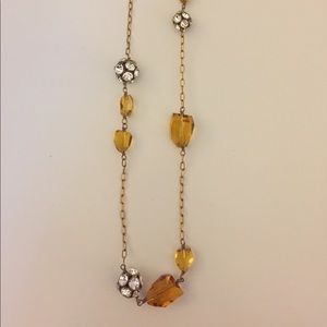 J CREW Gold Drop Necklace with Beads J CREW Gold Drop Necklace with Beads