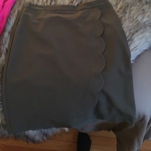 ASOS Green Scalloped Skirt S6 ASOS Green Scalloped Skirt S6