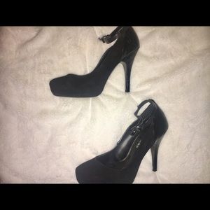 Audrey Brooke stilettos with ankle strap