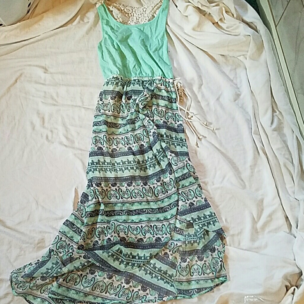 Patterned High-low Dress