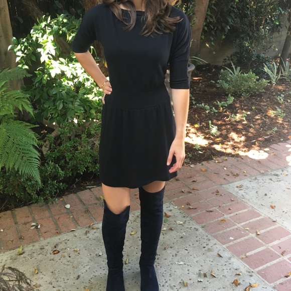Aqua Dresses & Skirts - Navy aqua dress adorable midnight chic fashion