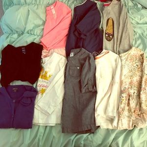 Long sleeve shirts and cardigans bundle (9)