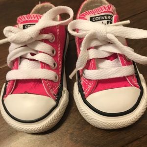 Hot pink infant converse