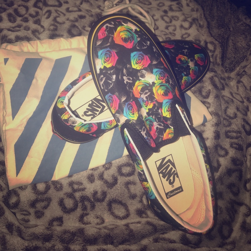 Rainbow Rose Vans