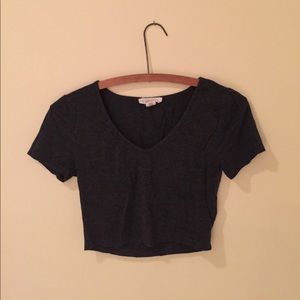 Grey crop top