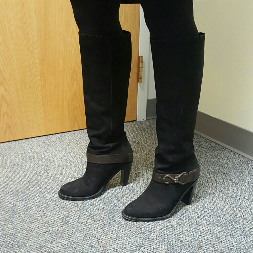 Cole Haan Suede Knee High Nike Air boots