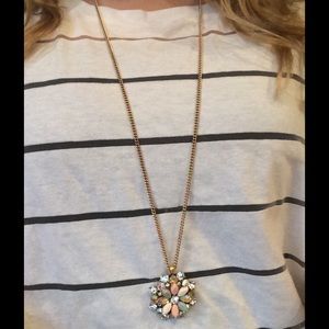 J. Crew Long Chain Pink Statement Necklace J. Crew Long Chain Pink Statement Necklace