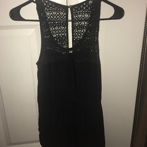 GUESS Lace Neckline Romper