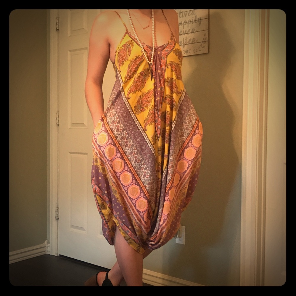 Elan BOHO Genie Romper in Capri Paisley