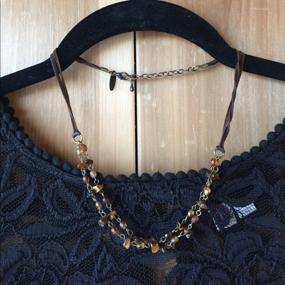 Amber Necklace and Earrings Set