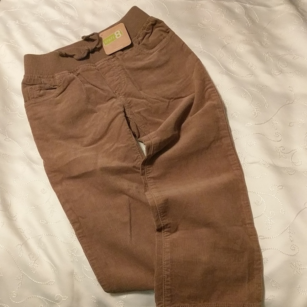 Brown slip- on toddler boy 4T pants
