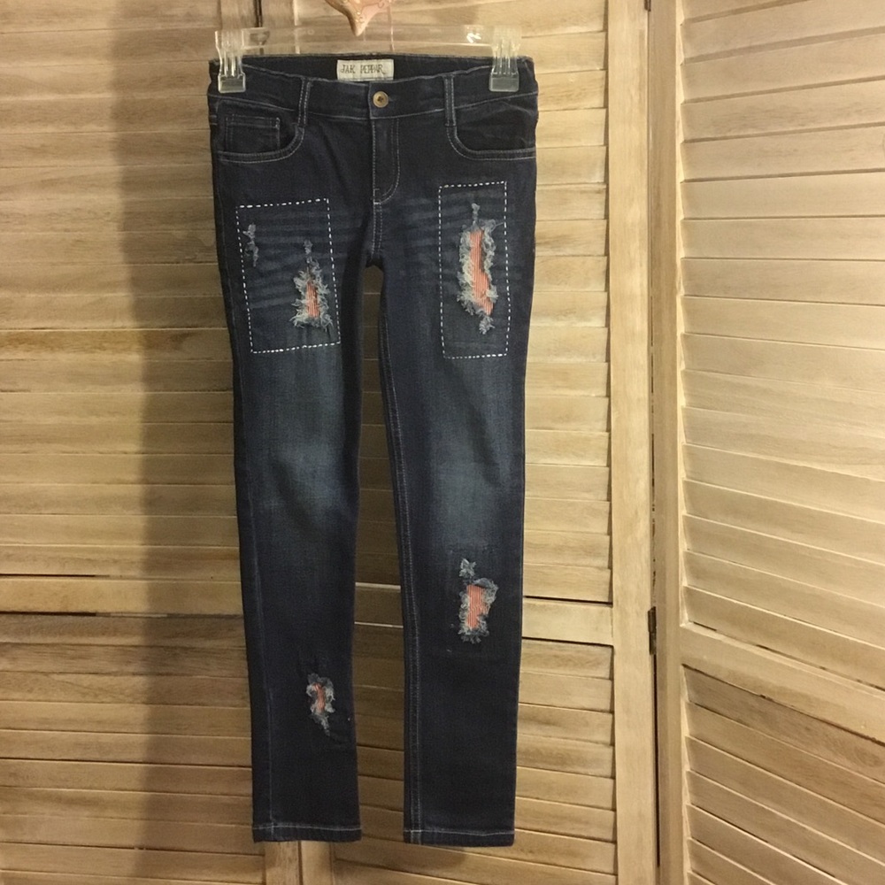 Peppar Pep School Skinnies in Dark Blue. Like new!