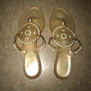 Gold Jelly Jack Rogers