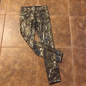 NWT gold sequin leggings