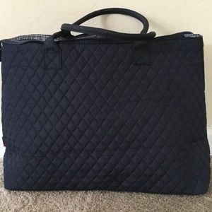 Navy blue tufted like tote bag