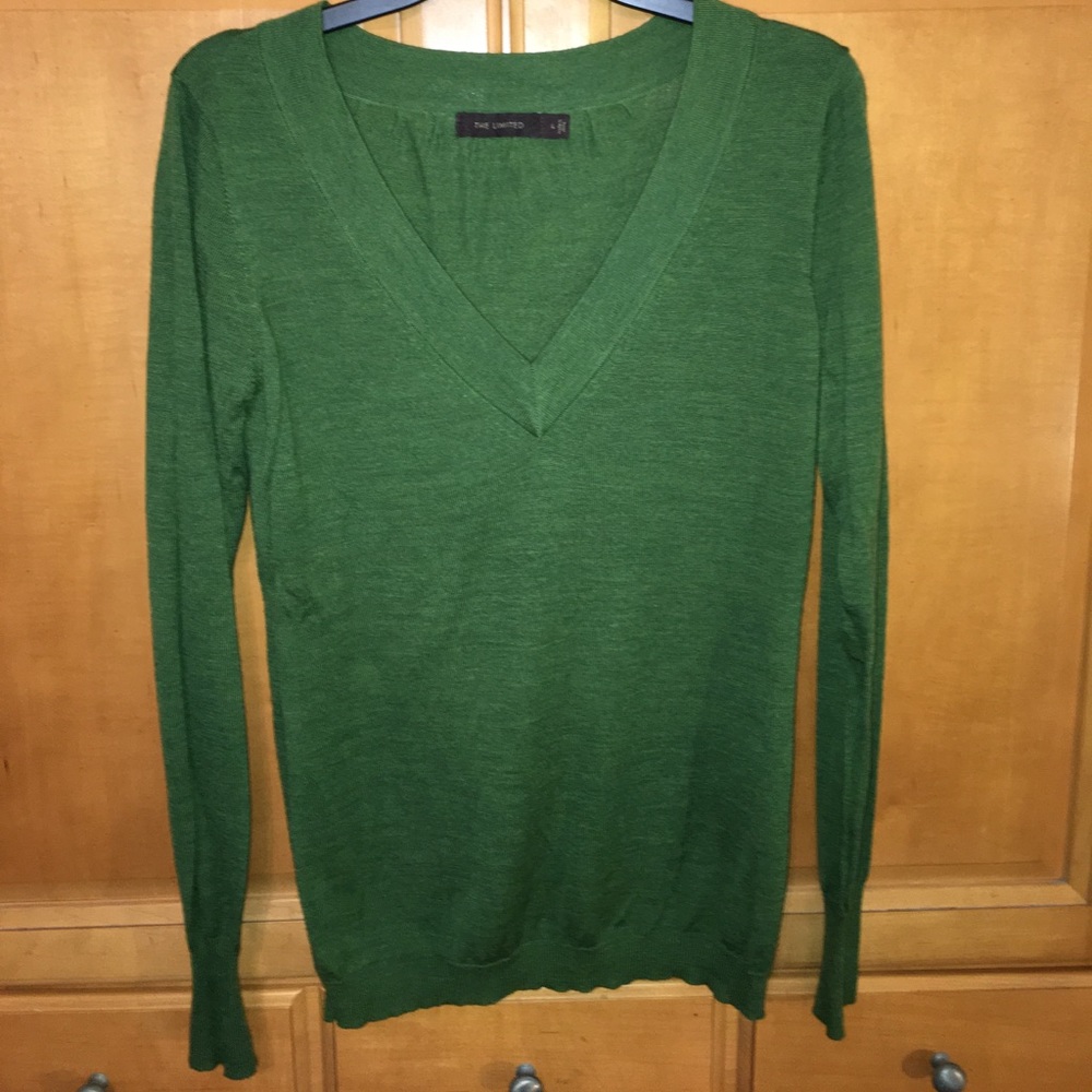 Long V neck sweater from The Limited