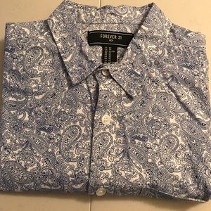 Men button down bandana shirt