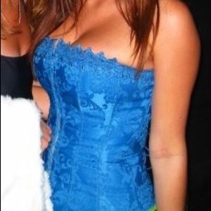 Fredricks of Hollywood Blue Corset style 7000 sz34