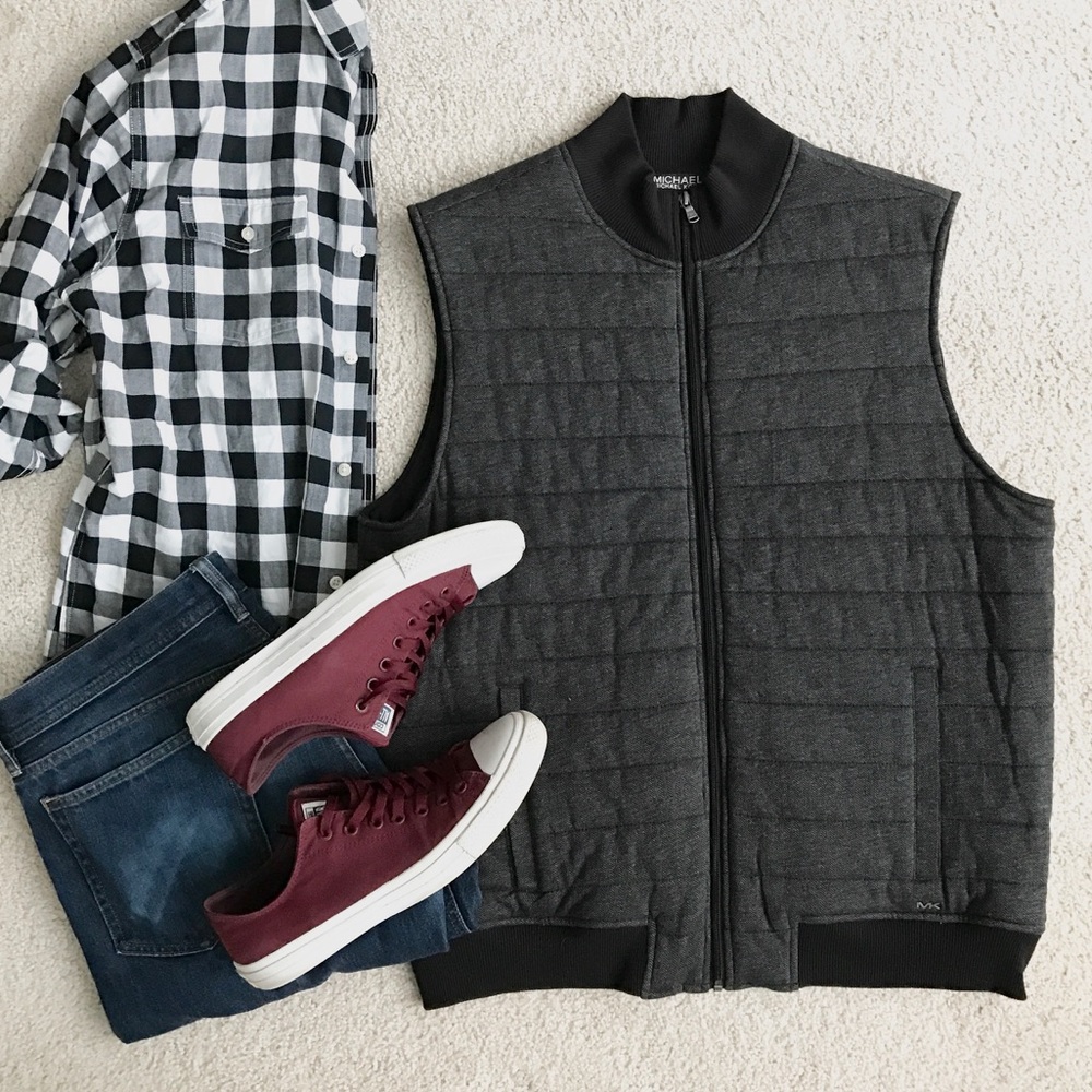 ⚡️Host Pick!⚡️Michael Kors Gray Herringbone Vest