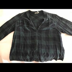 Vintage UO Kimchi Blue Plaid Pullover Shirt