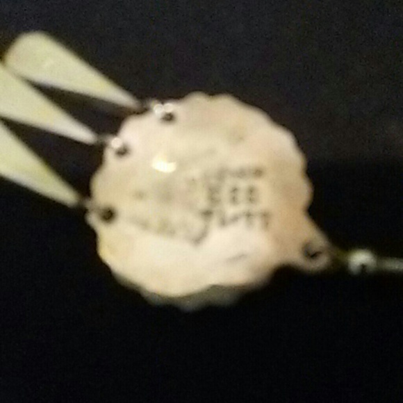 Ear rings /w turquoise inlay. Stamped 925 - Picture 2 of 2