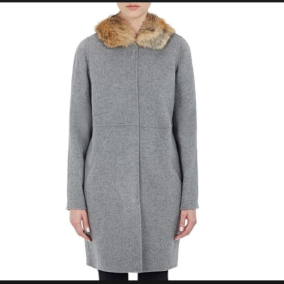 CACHAREL PARIS Fur-Trimmed & Wool Hooded Parka NWT - Picture 8 of 8