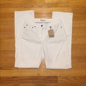 NWT BODEN WHITE BOOTCUT JEANS SZ 12