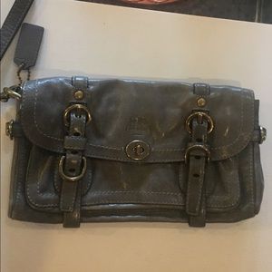 Leather Coach clutch