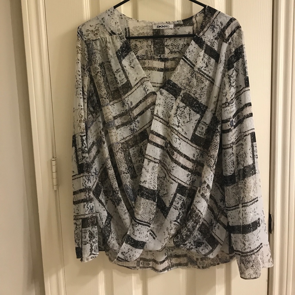 Flattering sheer top!