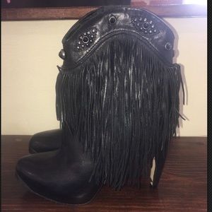 Sam Edelman fringe boots booties