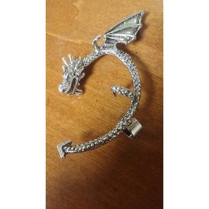 Dragon and octopus earring cuffs