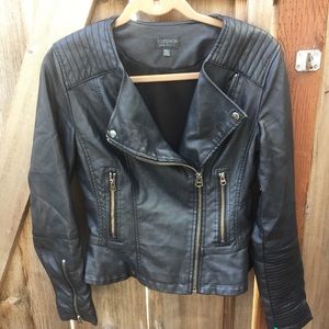 Topshop Moto Biker Faux Leather Jacket Topshop Moto Biker Faux Leather Jacket