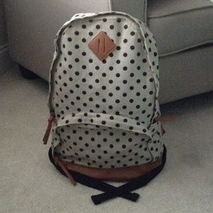 Burlap & Brown Dotted Backpack