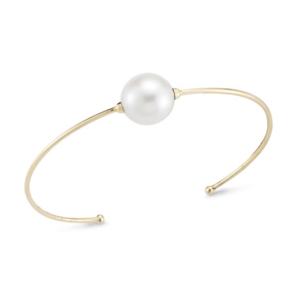 Mizuki Single Pearl Cuff Bracelet