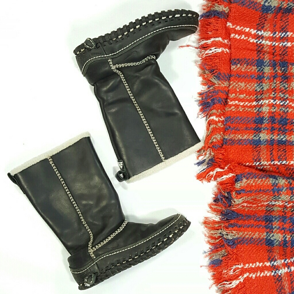 Nike Valenka Black Nubuck Leather Moccasin Boots