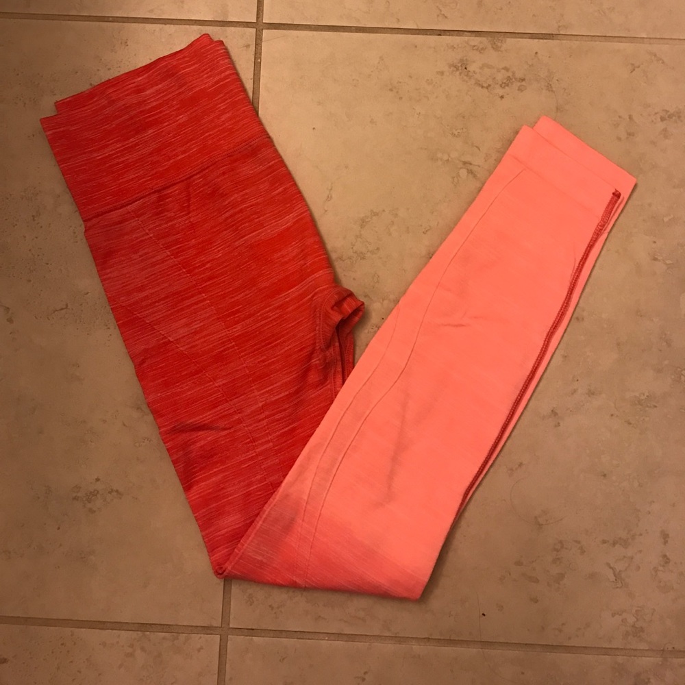Pink ombré workout leggings