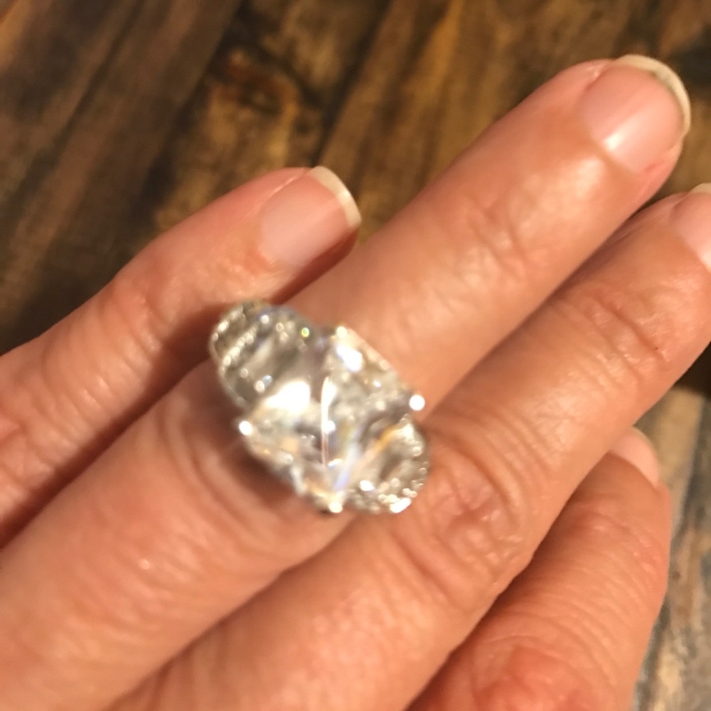 Sterling Silver Multi Shaped CZ ring