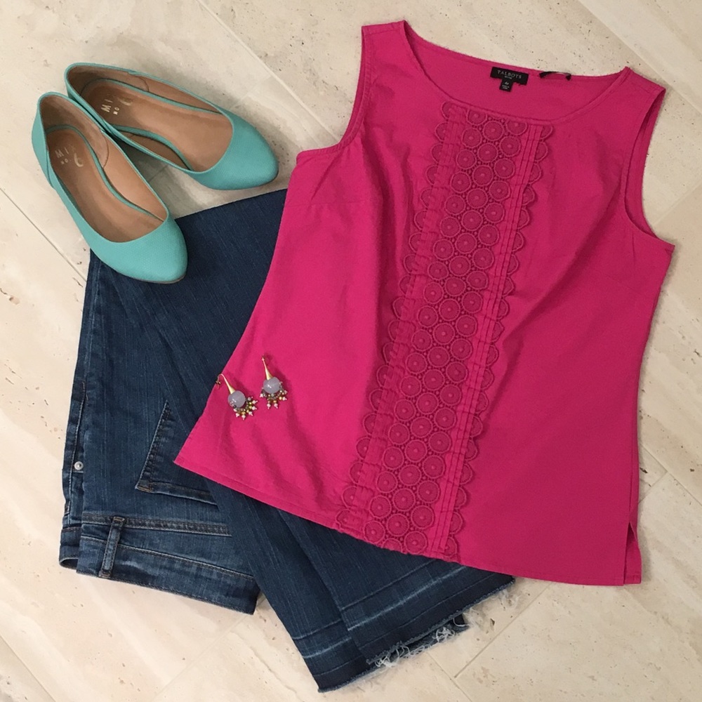 Talbots Pink Sleeveless Blouse