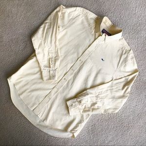 Vineyard Vines Mens Whale Shirt Yellow Button Down