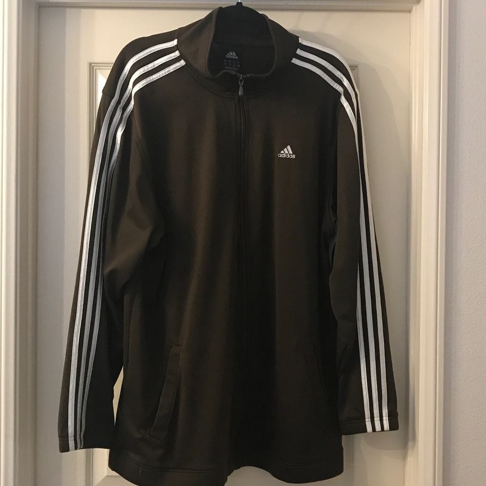 Like new adidas jacket brown size large