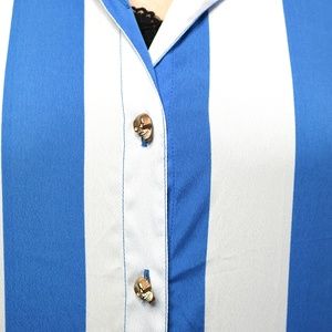 Tops - Blue Striped Top Tops - Blue Striped Top