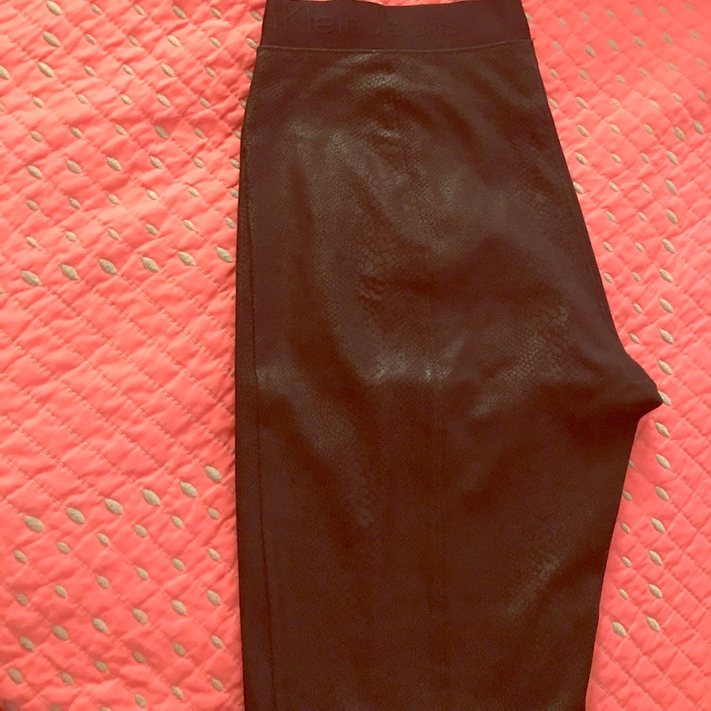 Calvin jeans black leather skinnys!great condition