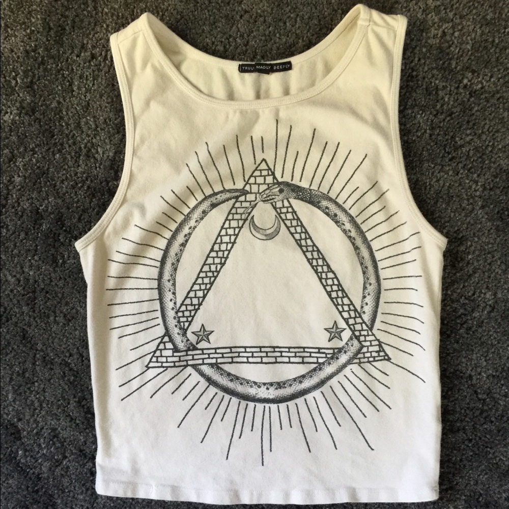 Truly Madly Deeply Crop Top Tank with graphic