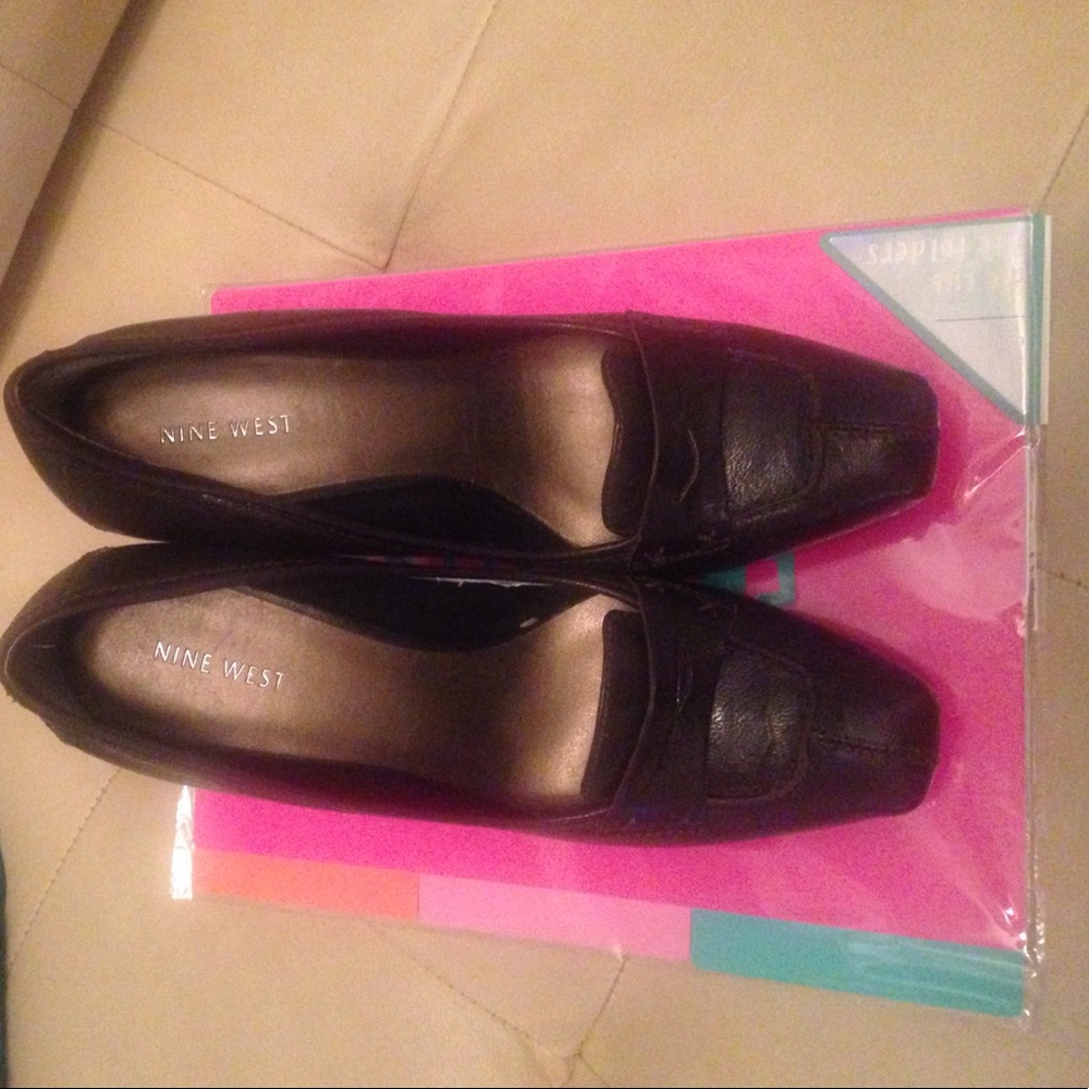 Nine West penny loafers style heels