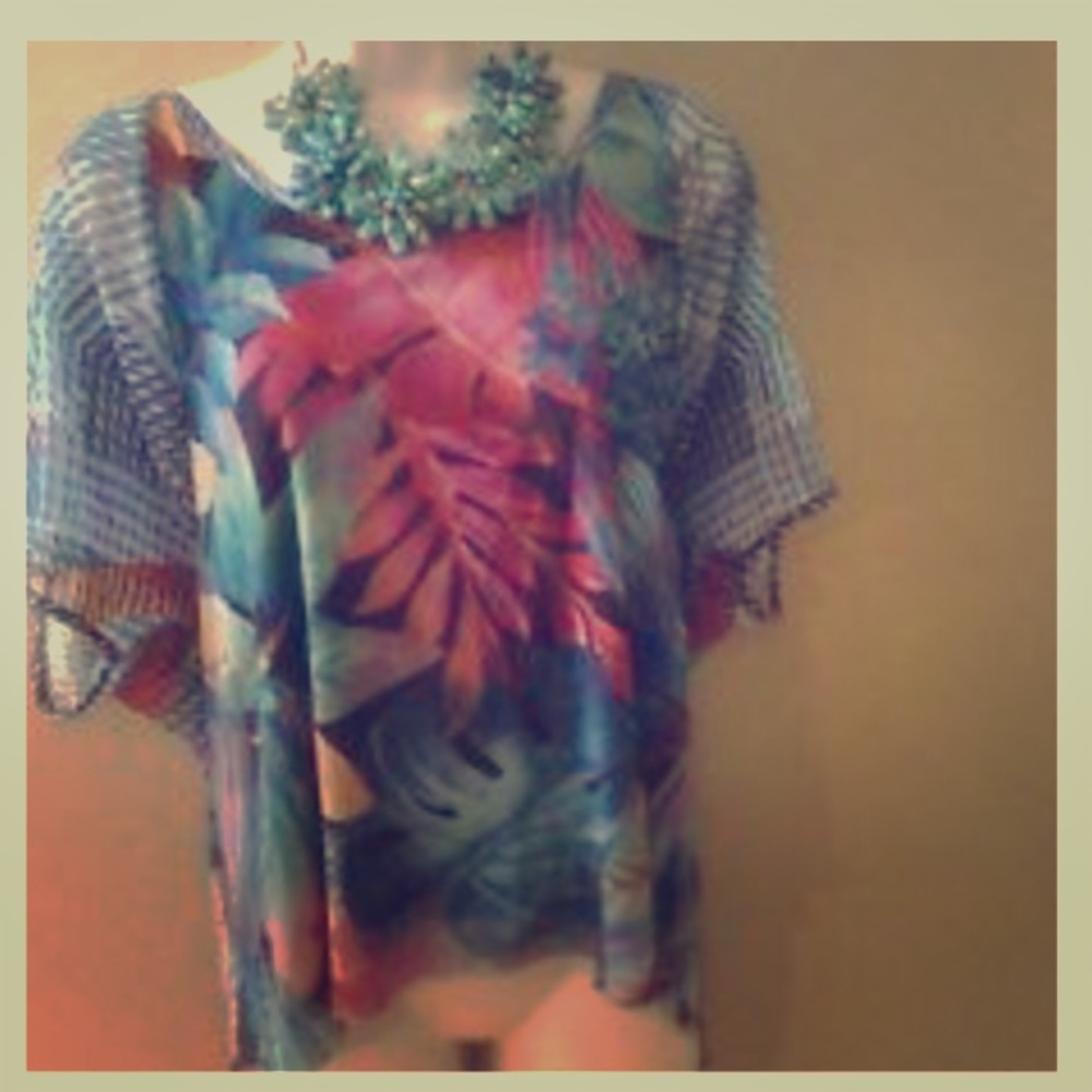 Weston Wear Tropical 🌴 Mesh Top