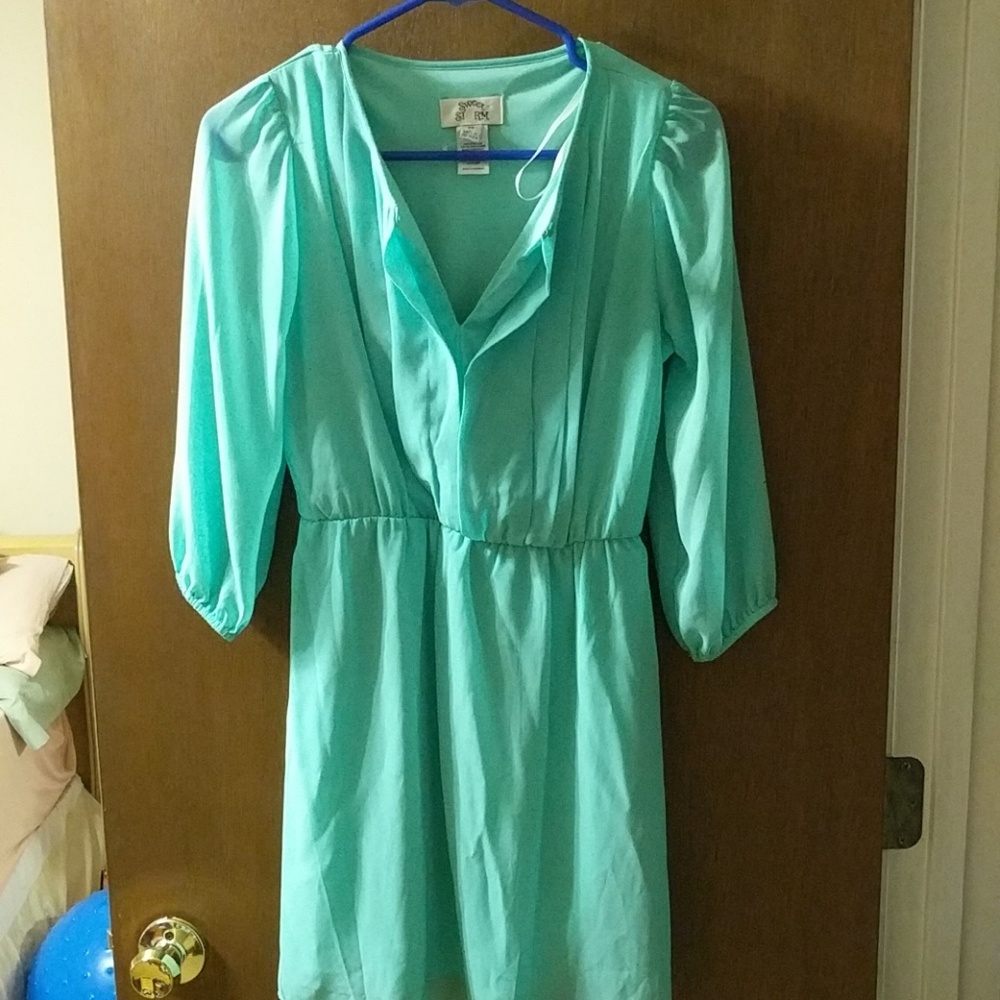 Mint green dress